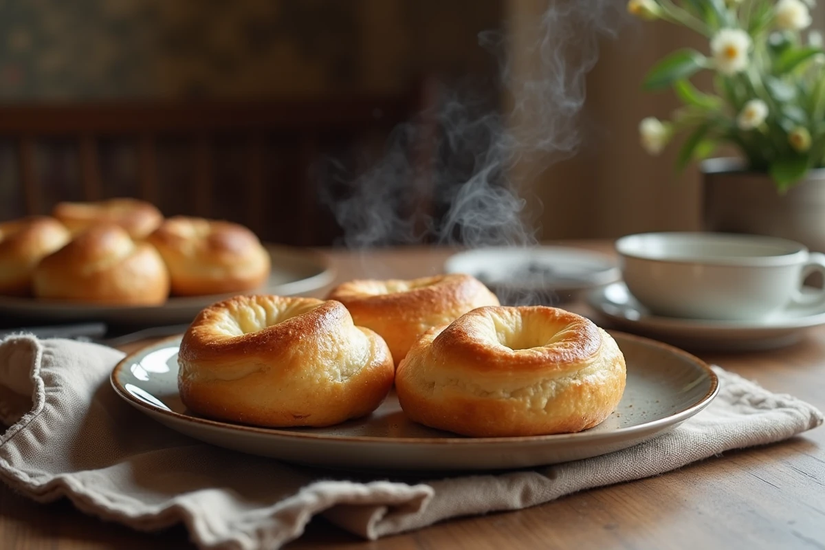 Bouchées à la reine chaudes sur assiette rustique