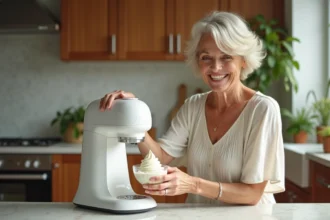 Machine à glaces italienne pour des desserts rafraîchissants en été